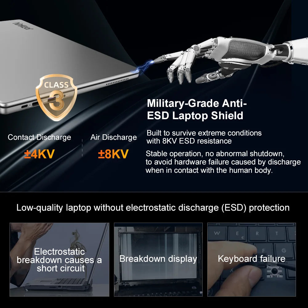 Ninkear A15 Pro 16 Inch Laptop AMD Ryzen 5 5500U 16GB RAM 1TB SSD 2.5K 120Hz Display Windows 11 Metal Notebook Fingerprint Backlit Keyboard USB-C WiFi 6 EU Plug