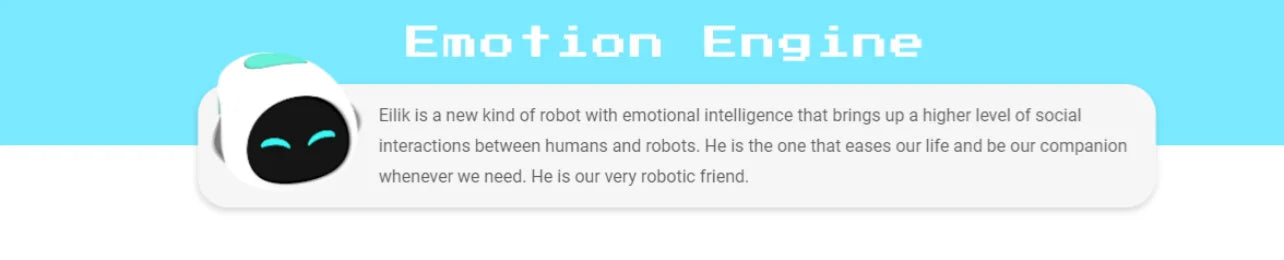 EMO Emoticons Eilik Smart Robot Electronics Automation AI Desktop Pet Intelligence Touch Interactive Mode Multi Functional Robot