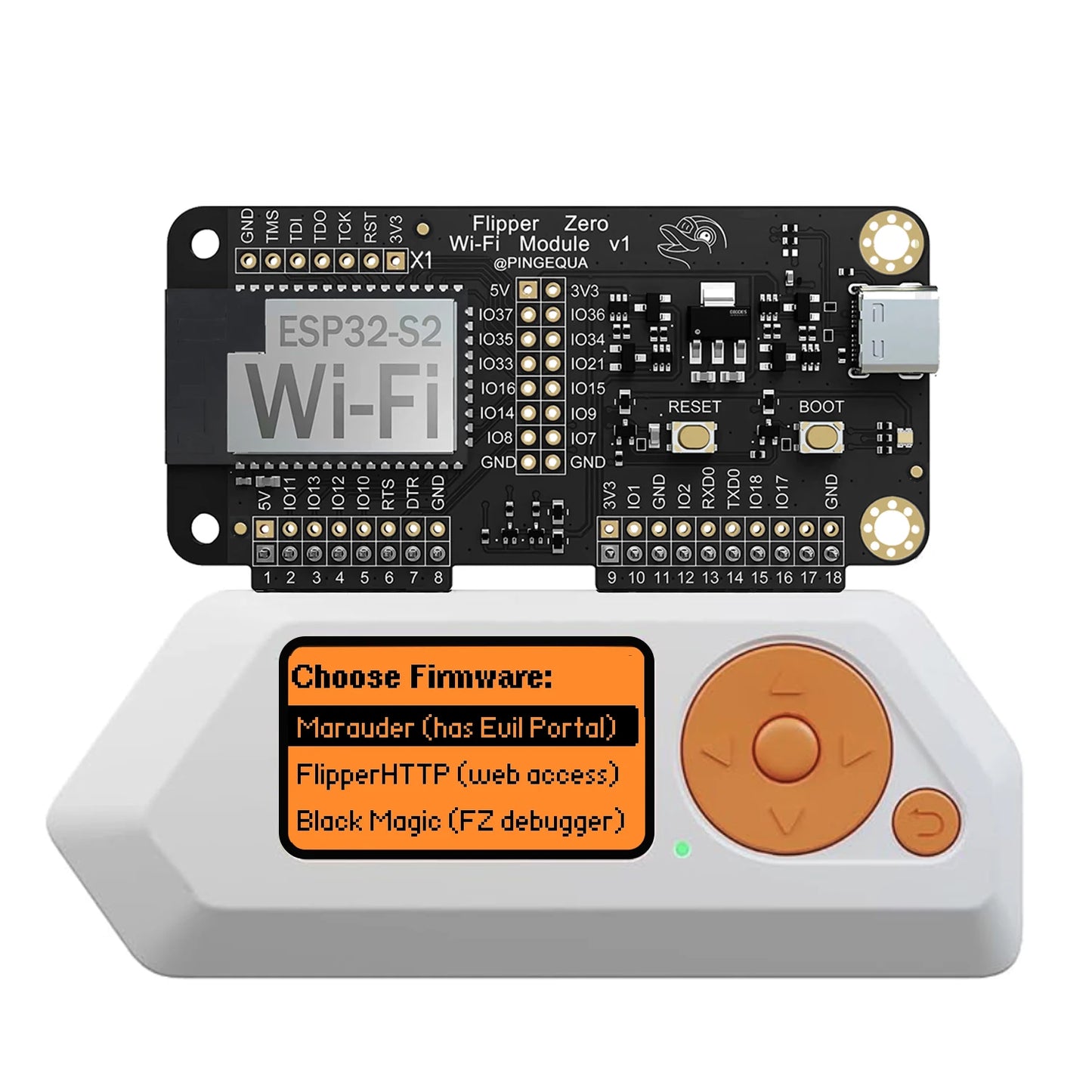Flipper Zero Wi-Fi Devboard with Pre-Installed Marauder Firmware, ESP32-S2 Chipset for Wireless Penetration Testing, SSID