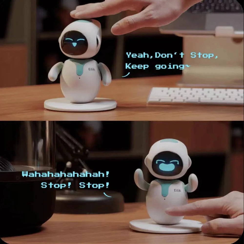 EMO Emoticons Eilik Smart Robot Electronics Automation AI Desktop Pet Intelligence Touch Interactive Mode Multi Functional Robot