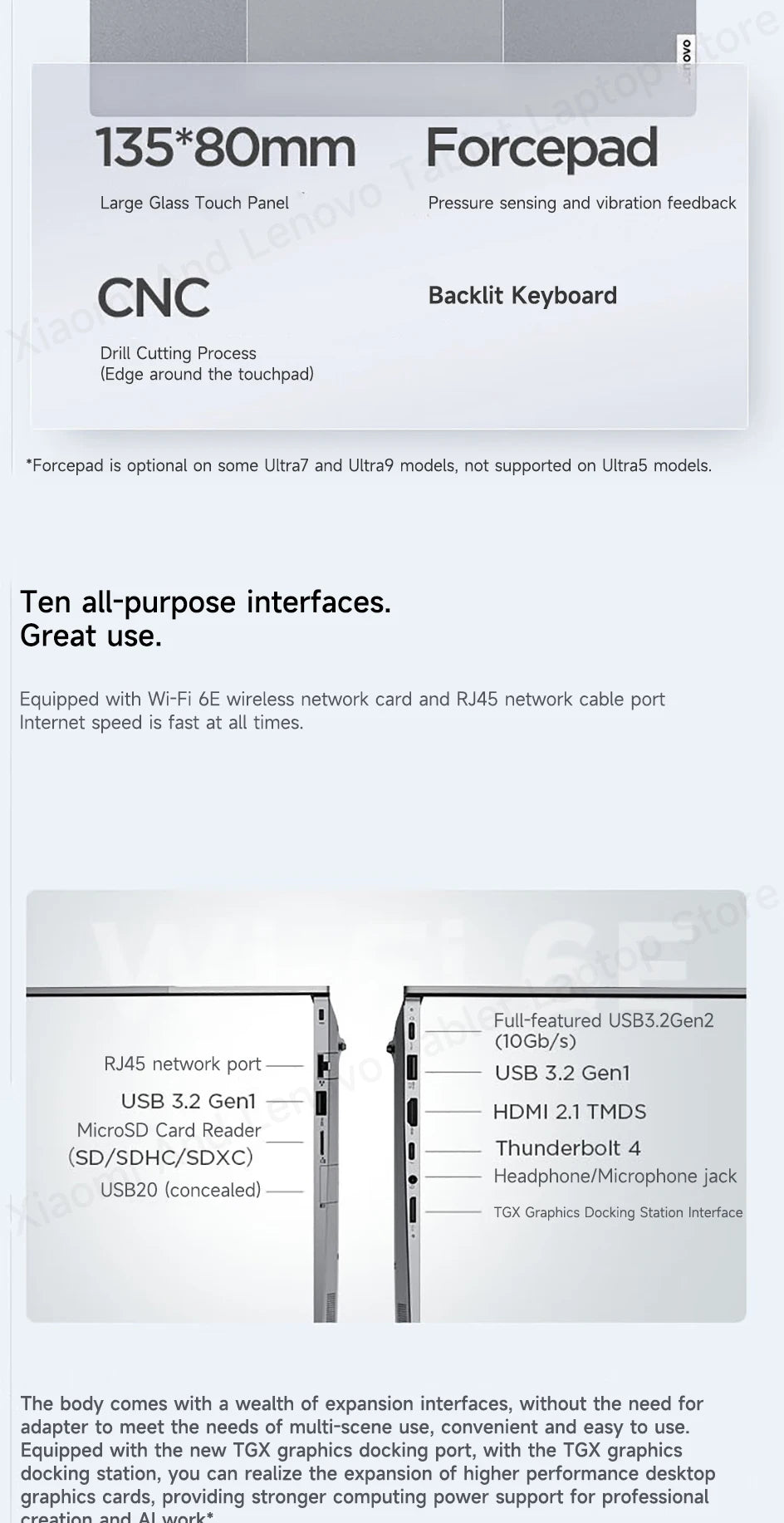 Lenovo Laptop Thinkbook 14+ 2024 AI 14.5" 3K 120Hz Screen UItra5-125H/UItra9-185H NVDIA RTX4060 Dolby Atoms Gaming Notebook PC