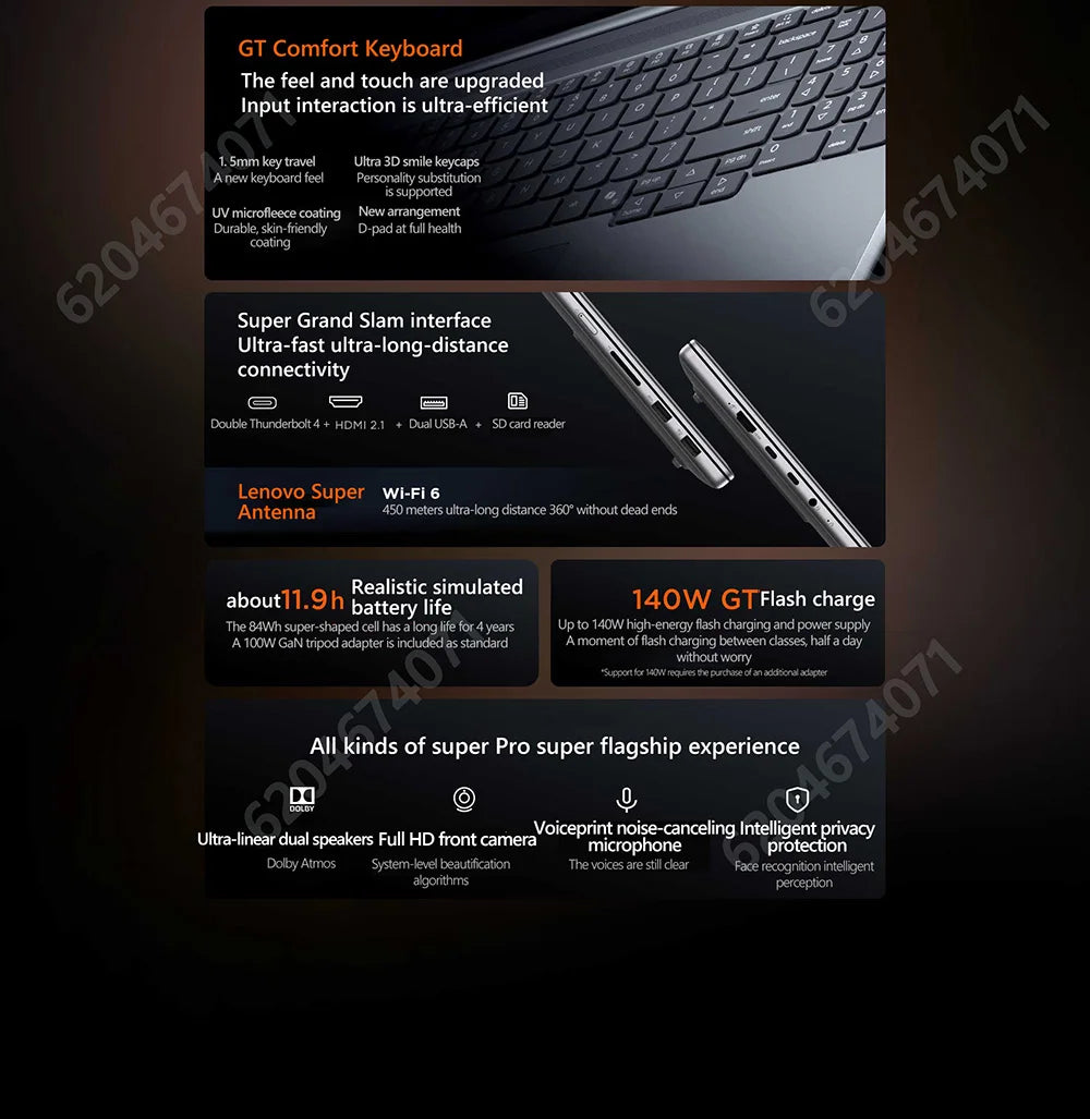 Lenovo Xiaoxin Pro16GT  AI9 H 365/ Xiaoxin Pro16GT 2026 AI9 H 465 32GB 1TB 16inch 2880x1800 120Hz