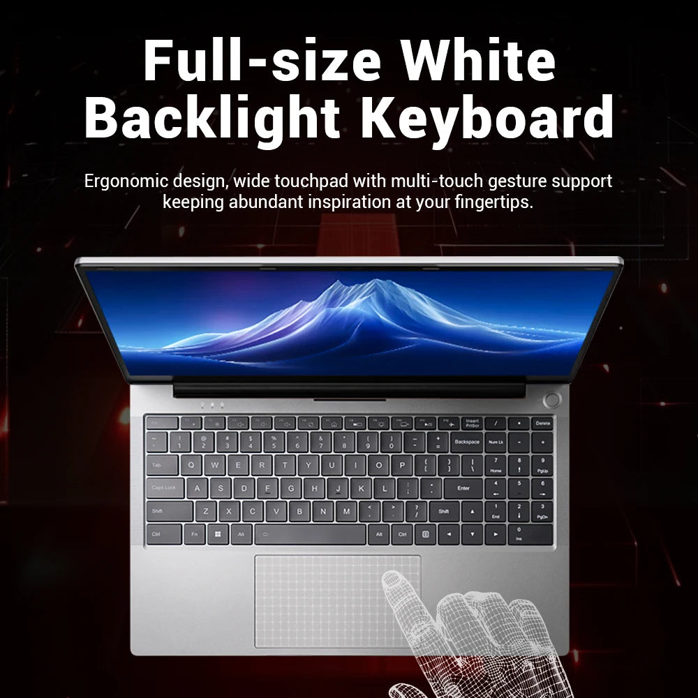 Firebat AS1 Laptop AMD Ryzen5 7430U 16GB DDR4 3200Mhz 512GB SSD 15.6 Inch IPS Windows 11  Notebook Type-C WIFI6 Full-size Keyboard