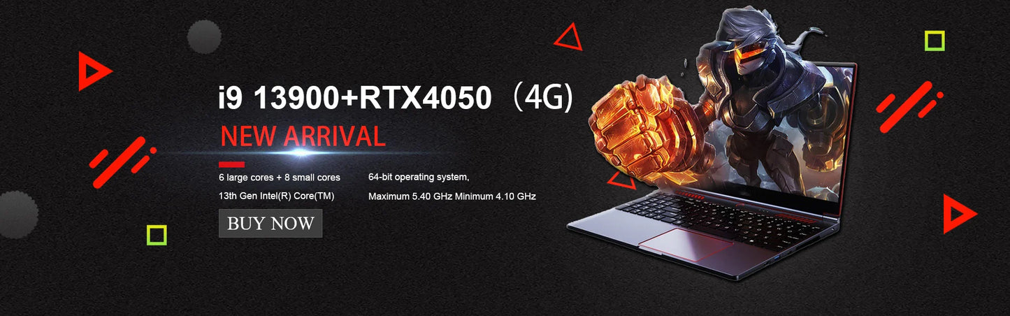 S6 laptop gamer Intel Core i9-13900HK RTX4050 6G 16.1 Inch 4800mah gaming laptop fingerprint DDR5 144 Hz lightweight laptops