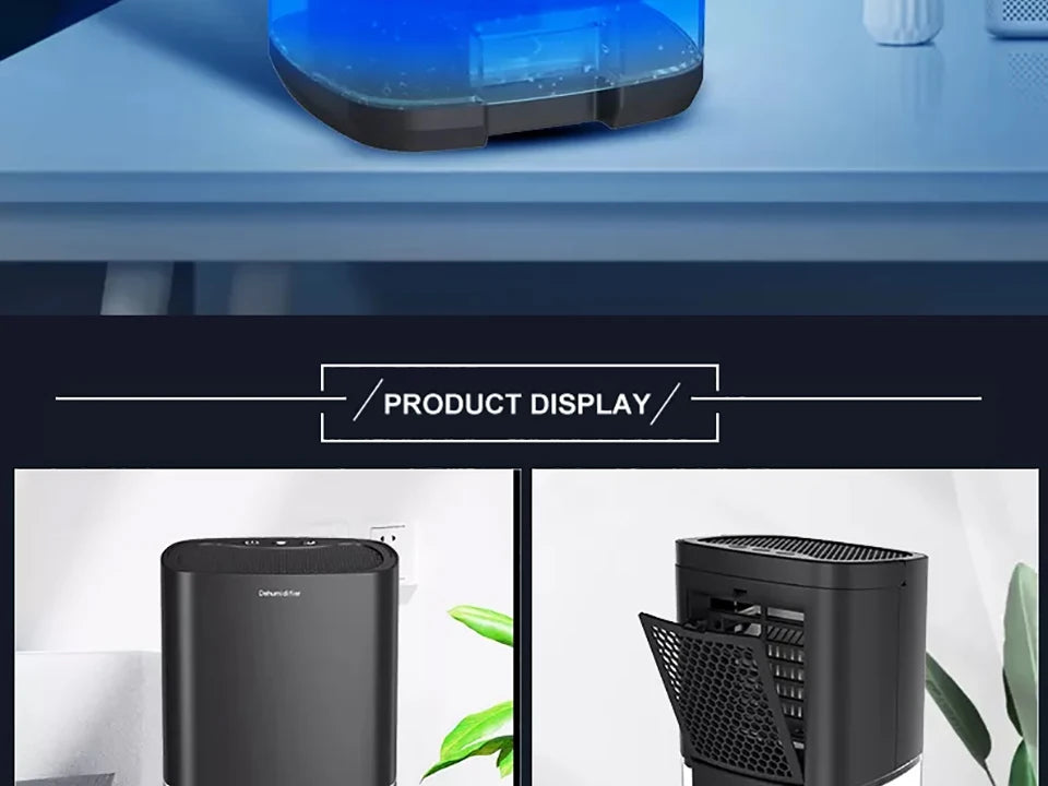 Electric Dehumidifier Moisture Absorbers Air Dryer With 1000ml Water Tank  Air Home Dehumidifier For Basement Bathroom Wardrobe