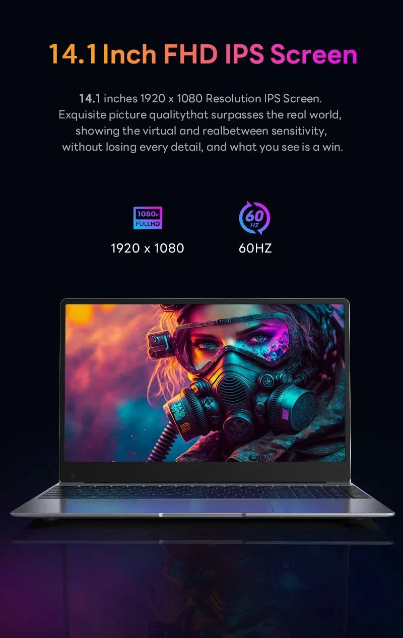 2026 New Core i9-10980HK 14.1 inch Laptop Computer Portable Windows 11 Pro Notebook 16GB RAM 1TB 2TB SSD Office Study Laptops
