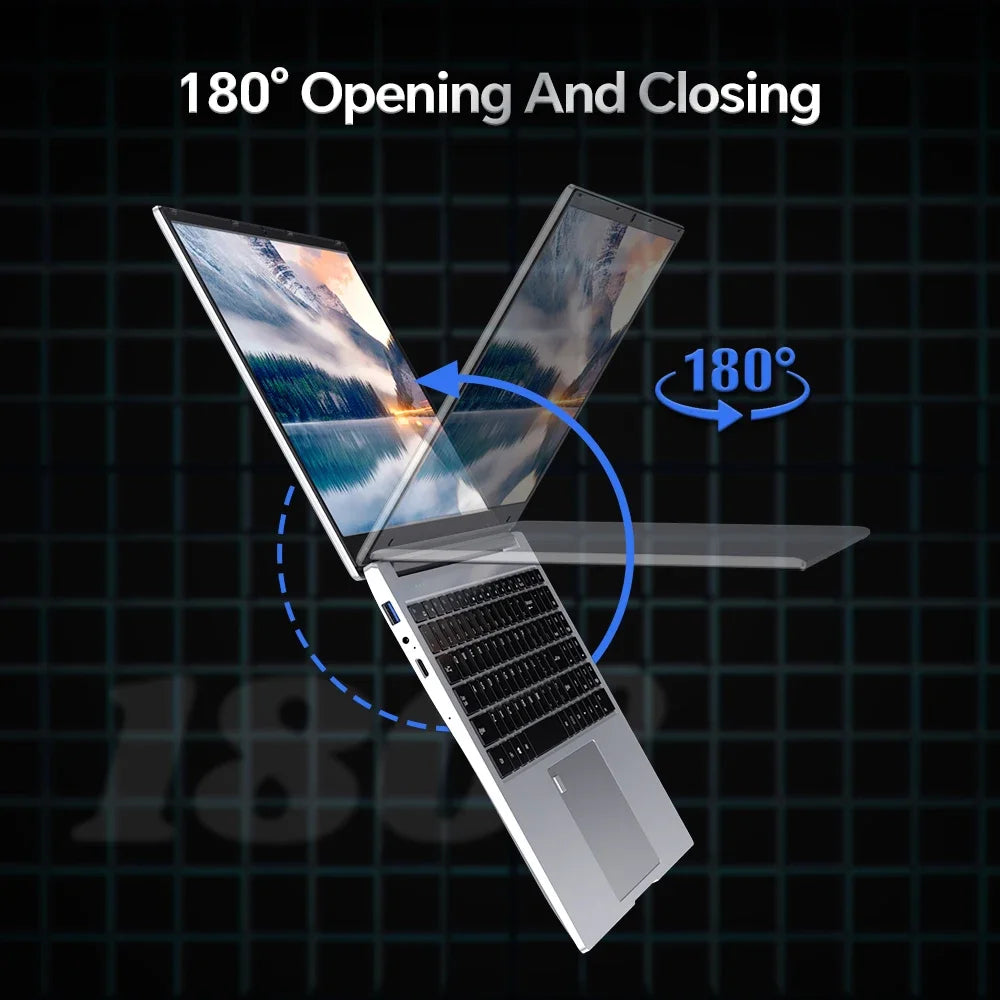BYONE 15.6 Inch Intel Celeron N5095 Ultraslim Laptop 12G 16GB RAM 512GB 1TB SSD Keyboard Backlight Fingerprint Portable Computer