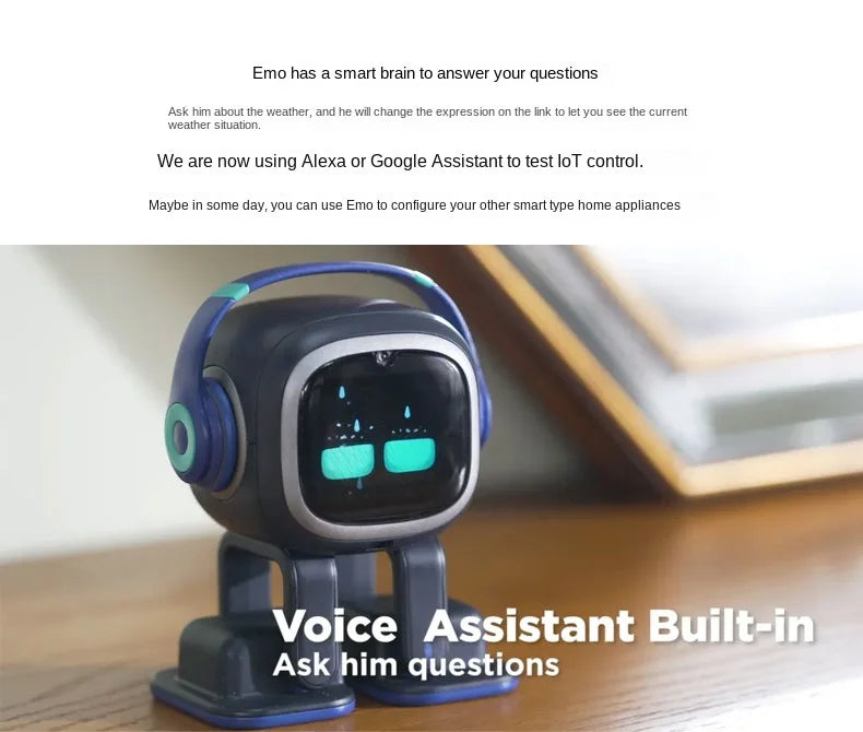 Smart Automation Robot EMO Emotional Companion Interaction Robot AI Automation with Voice Commands Self-Learning & Touch Sensing
