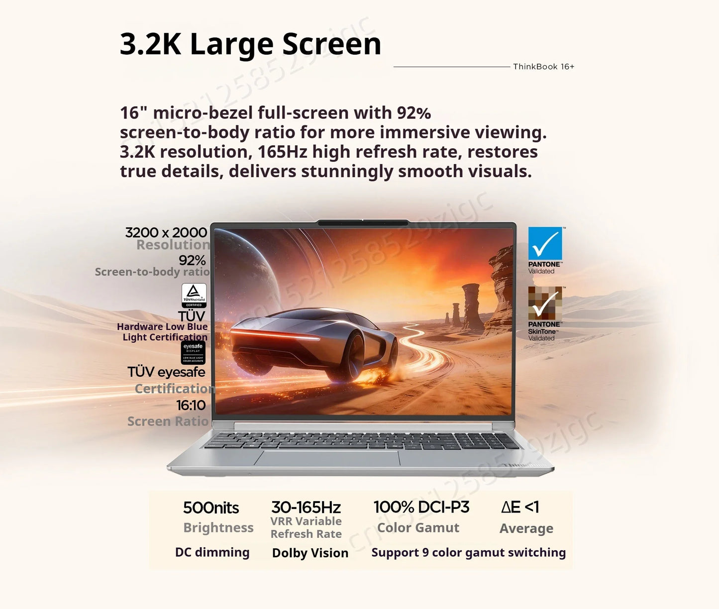 Lenovo ThinkBook 16+ Laptop Ultra 7 255H/ Ultra 9 285H Intel Arc 140T 32BG DDR5 1T SSD 16-inch 3.2K 165Hz Screen Notebook PC