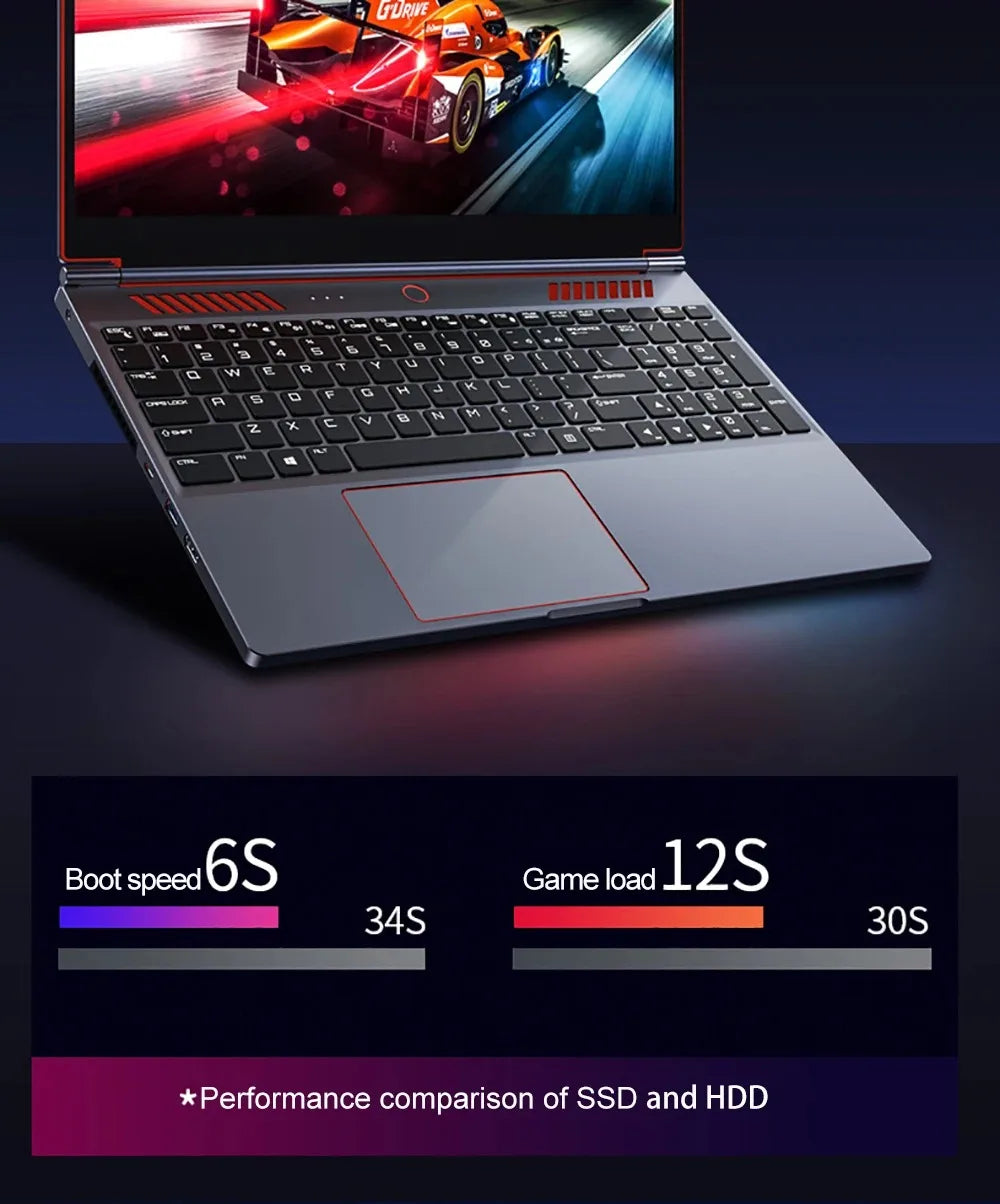 YSJMNPC Gaming Laptop Computer Intel Core i7-8750H GTX1650 4G 16.1 Inch IPS Screen144Hz RAM Max 64GB 2*DDR4 2*M.2 NVMe Windows11