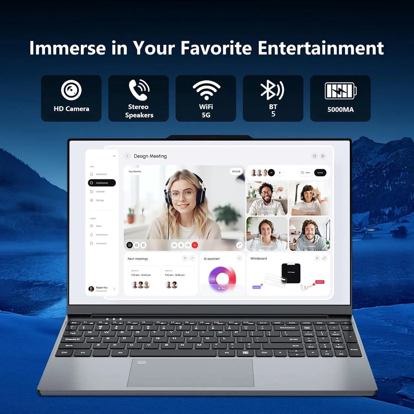 2026 LENO 15.6 Inch 4K HD Notebook Computer Intel i9 9900 Win11 16GB RAM 1TB SSD Ultra Thin Portable Gaming & Business Laptop