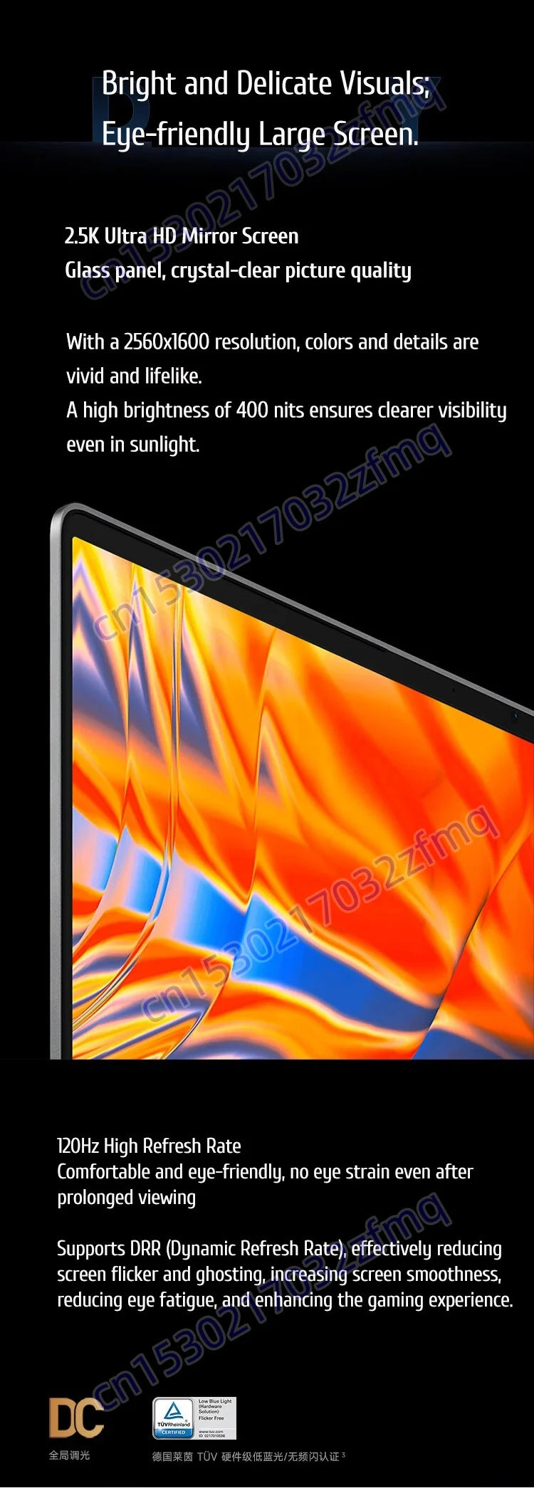 Xiaomi Laptop RedmiBook Pro 16 Core Ultra 5-125H ARC Graphics 16GB 1TB SSD 16-inch 2.5K 120Hz Screen Pc