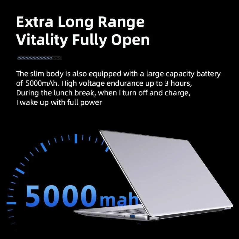 14.1 inch Portable Laptop Computer Intel Core i7-9850H/Atom A3950 Notebook 12GB RAM 1TB M.2 SSD Windows 11 Office Study Computer