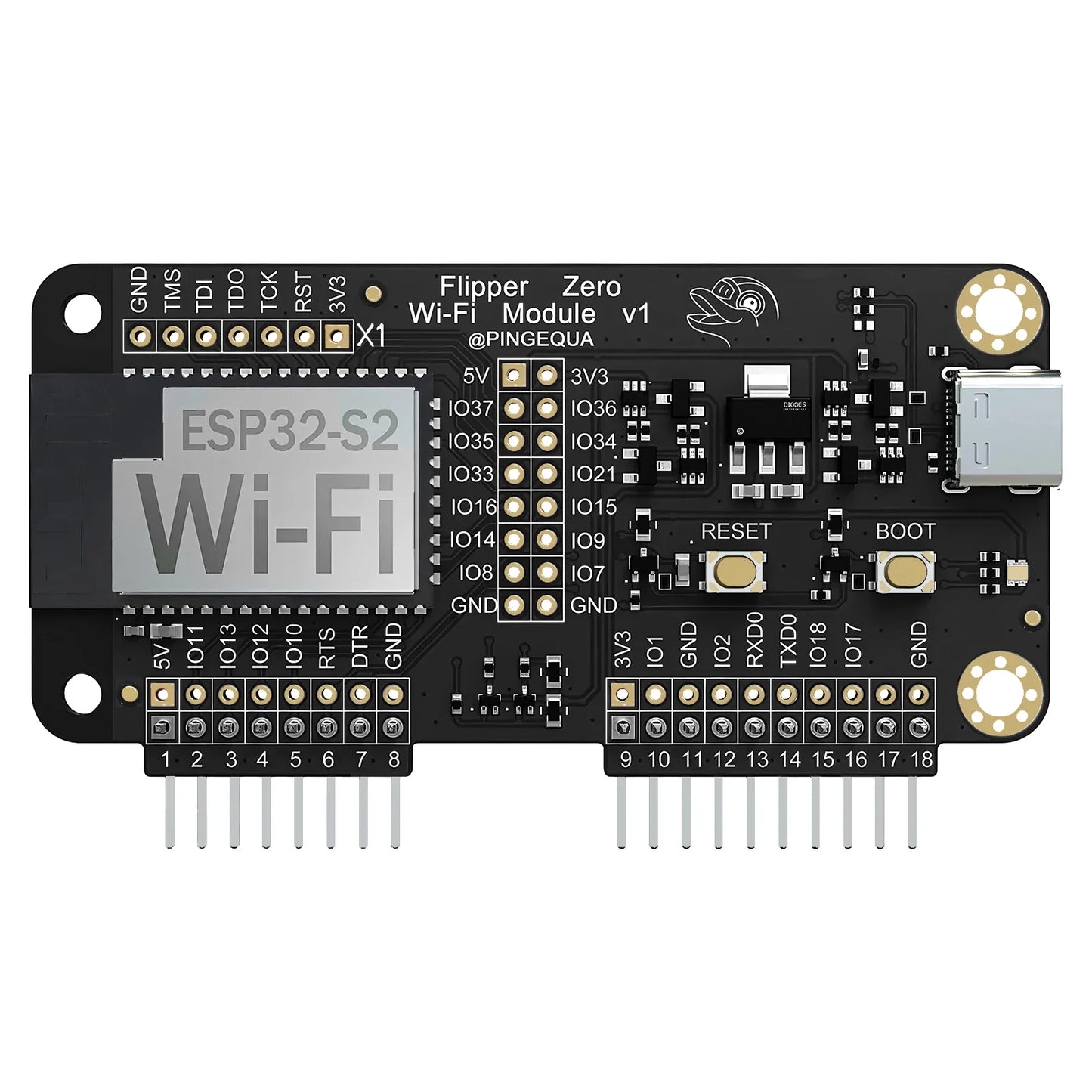 3D Printed Ultra-Thin Flipper Zero WiFi Module Case - Lightweight Protective Cover for Flipper Zero