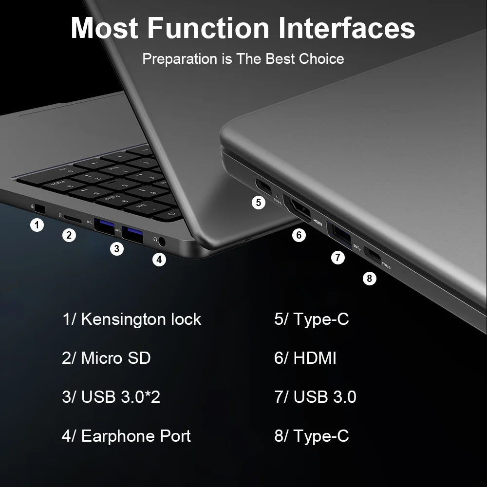 Ninkear A15 Pro 16 Inch Laptop AMD Ryzen 5 5500U 16GB RAM 1TB SSD 2.5K 120Hz Display Windows 11 Metal Notebook Fingerprint Backlit Keyboard USB-C WiFi 6 EU Plug