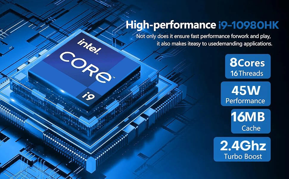 2026 New Gaming Laptop Computer intel Core i9 10980HK/9900U Notebook PC 16GB RAM 1TB SSD Windows 11 Portable i9 Laptop PC Gamer