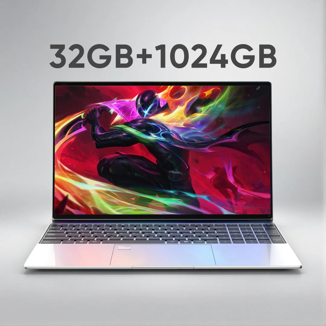 2026LENO 15.6 Inch Laptop Intel i9-9880H 32GB RAM 2TB SSD 1920*1080 FHD Display Windows 11 Gaming Office Study Portable Notebook