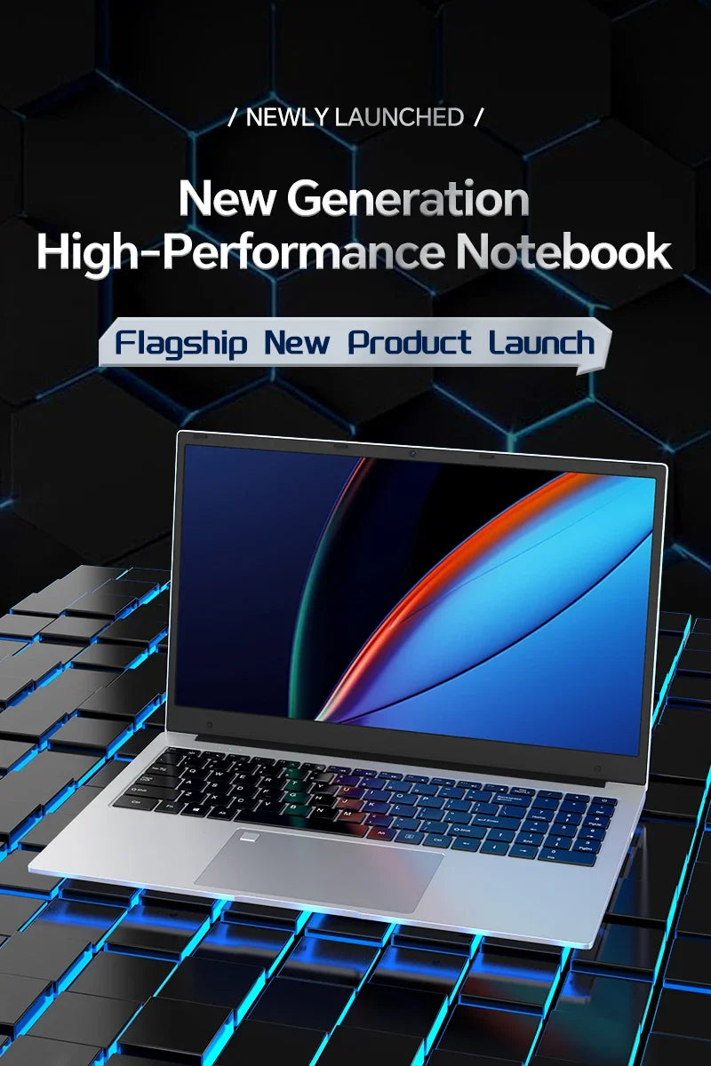 BYONE 15.6 Inch Intel Celeron N5095 Ultraslim Laptop 12G 16GB RAM 512GB 1TB SSD Keyboard Backlight Fingerprint Portable Computer