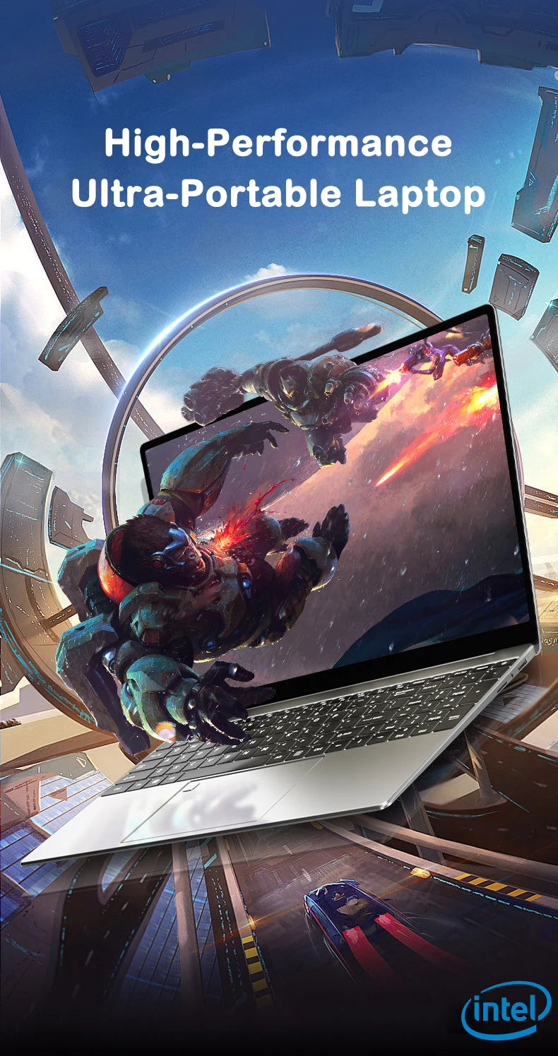 2026LENO 15.6 Inch Laptop Intel i9-9880H 32GB RAM 2TB SSD 1920*1080 FHD Display Windows 11 Gaming Office Study Portable Notebook