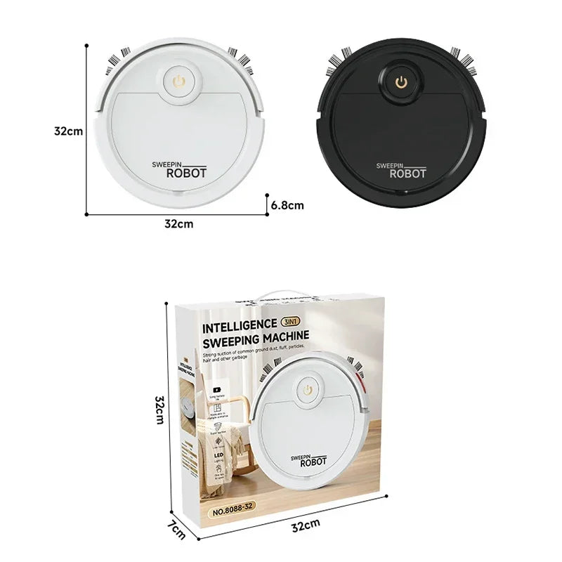 3-in-1 Fully Automatic Sweeper Suction Mopping Sweeping Machine Charge USB Intelligent Kitchen Home Cleaning Robots 2026 New