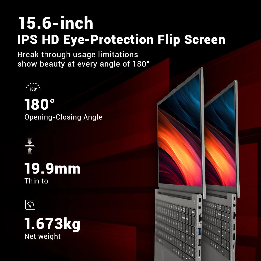 Firebat AS1 Laptop AMD Ryzen5 7430U 16GB DDR4 3200Mhz 512GB SSD 15.6 Inch IPS Windows 11  Notebook Type-C WIFI6 Full-size Keyboard