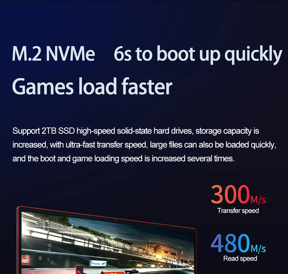 16Inch Gaming Laptop Computer Notebook RTX4050 6G Intel Core i9-13900HK Windows11 RAM Max 64GB DDR5 2*M.2 NVME 2TB SSD WiFi