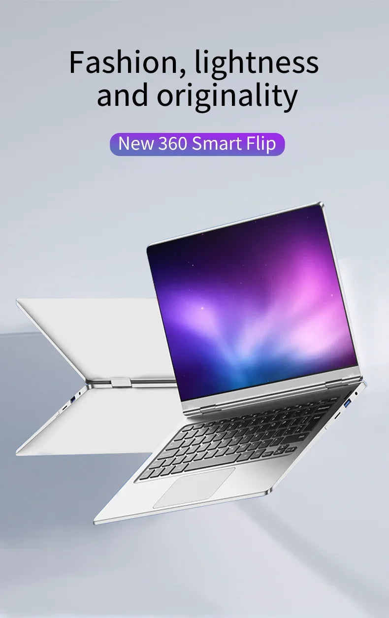 11.6-Inch 2-in-1 Touchscreen Intel Laptop Tablet Windows 11 Pro 8GB DDR4 RAM 128GB/256GB/512GB SSD  Portable Study Computer