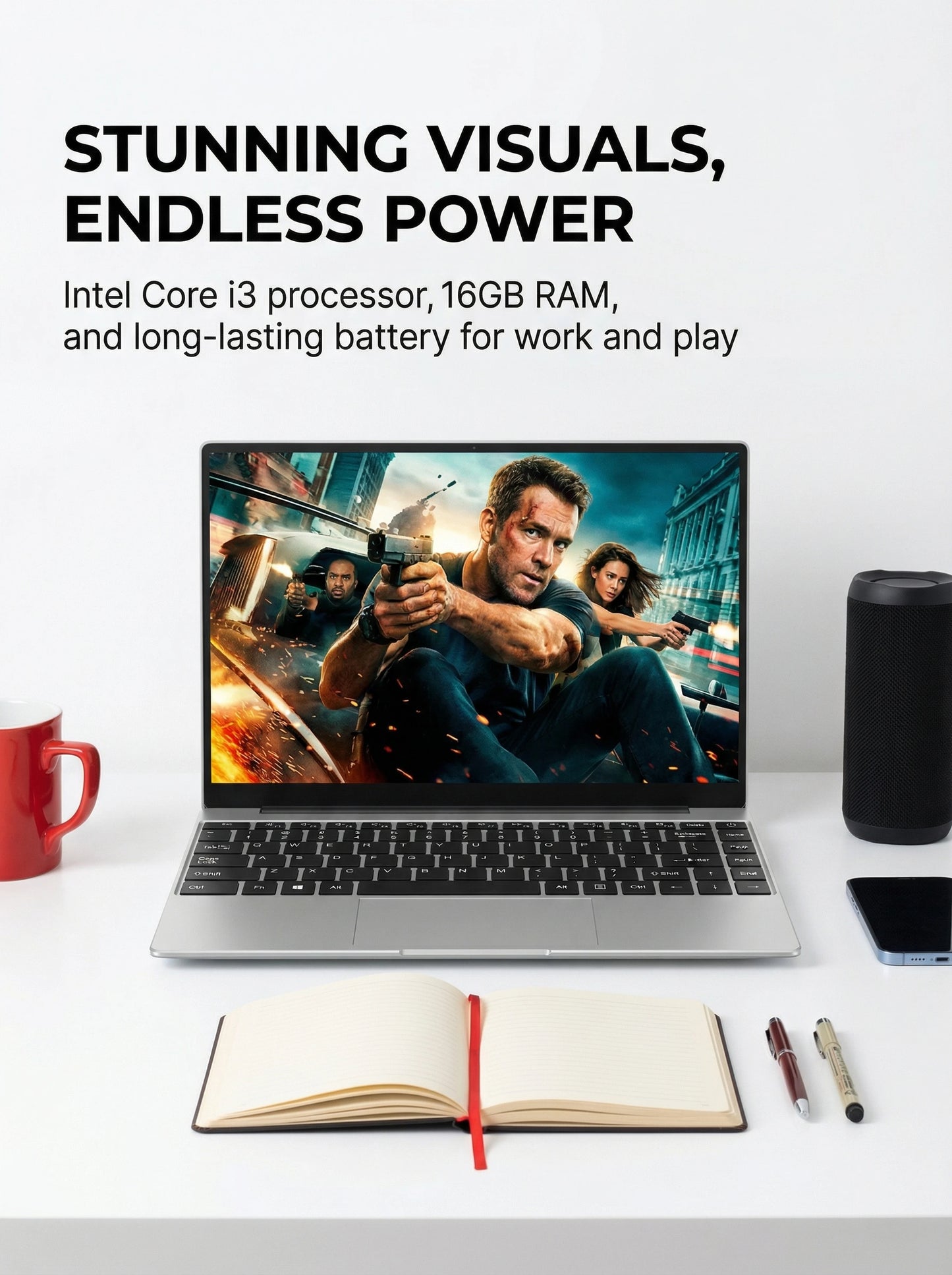 New Ultra Slim 14.1 Inch Laptop Intel Core I3-6100U 32GB RAM 2TB SSD 1920*1080 FHD Display Windows 11 Pro Office Study Computer