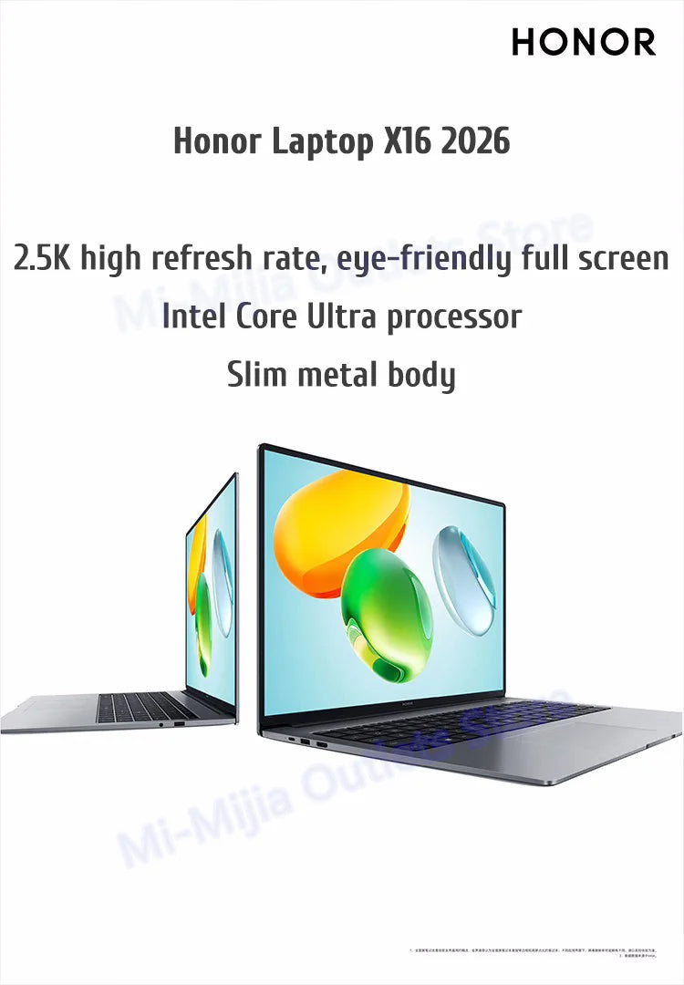 New HONOR Laptop MagicBook X14 X16 2026 16"Inch 120Hz Ultra 5 24GB 1TB Computer PC Notebook Ultrabook Win 11pro