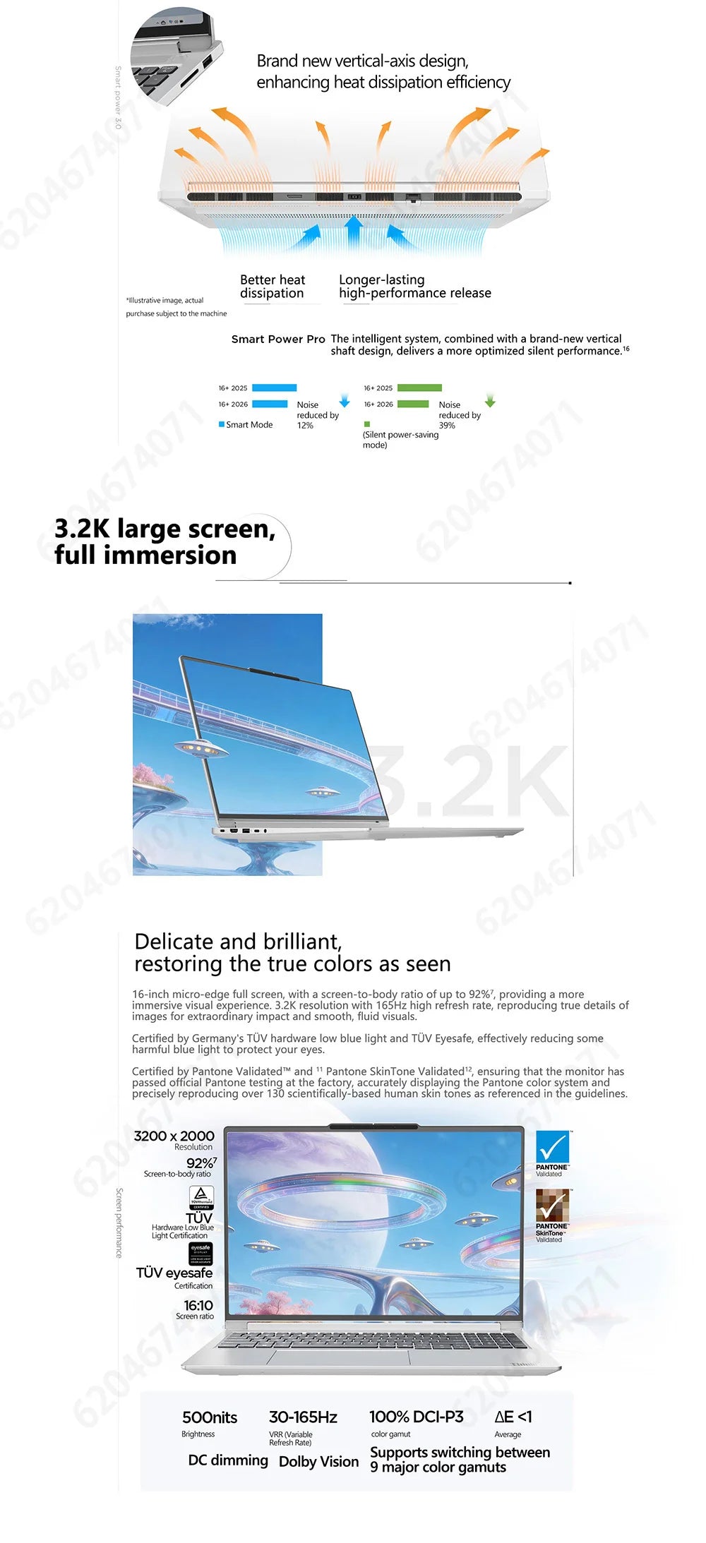 Lenovo Thinkbook16+ 2026 Ultra7 356H RTX5060 32GB 1TB 16'' 3.2K 165Hz White/Gray