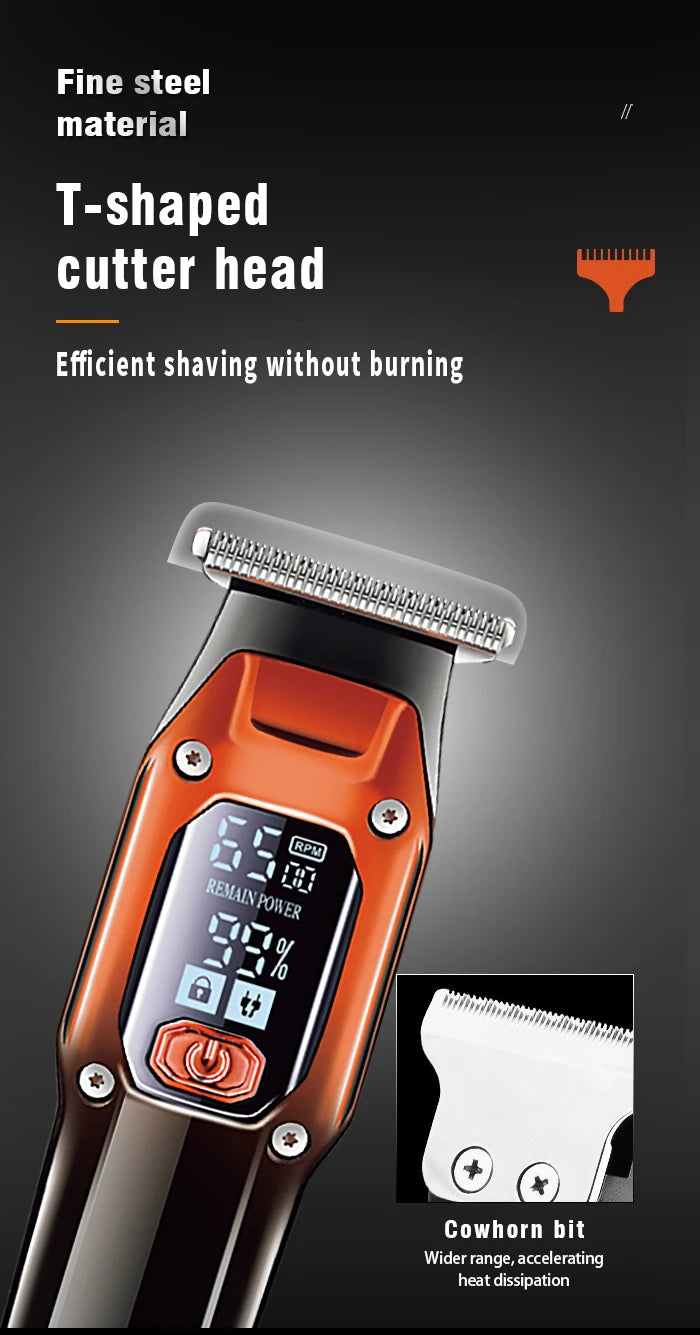 Original Kemei Barber Hair Trimmer Professional Electric Beard Hair Clipper Rechargeable Lithium Haircut Machine For Men