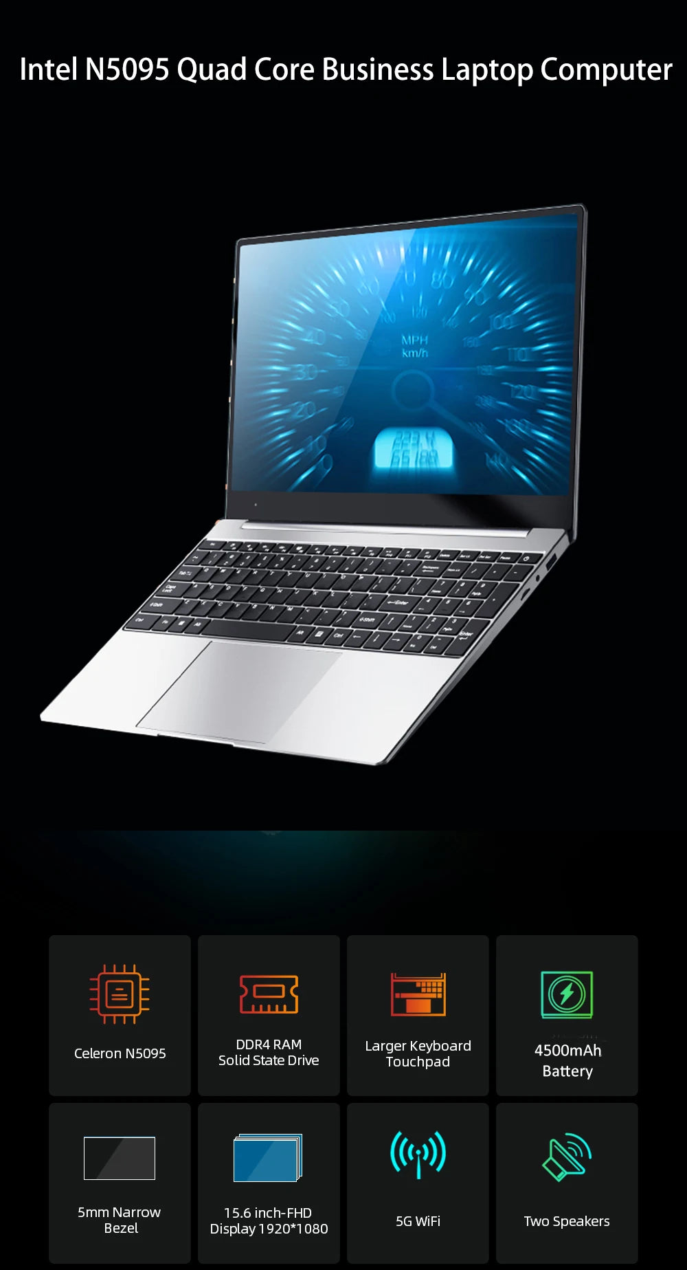 2026 Cheapest 15.6 inch Windows 11 Notebook Laptop 8GB/ 16GB RAM 1TB/512GB/256GB SSD Fingerprint Unlock Gaming Computer