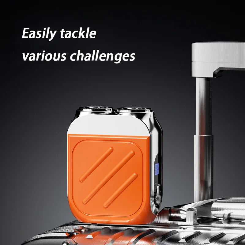 Electric Razor IPX7 Waterproof Mini Dual-head Magnetic Ultra-clean Shaving Portable Digital Display Electric Beard Shaver