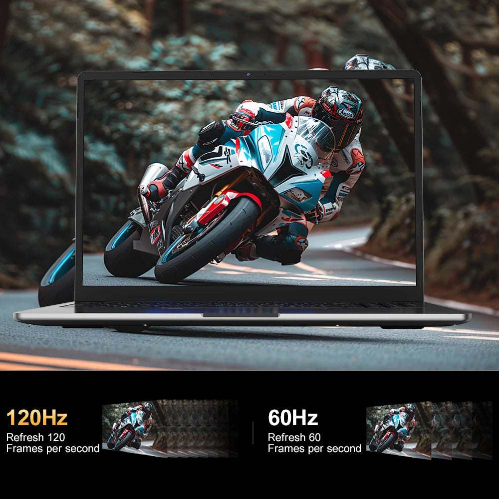 Ninkear A15 Pro 16 Inch Laptop AMD Ryzen 5 5500U 16GB RAM 1TB SSD 2.5K 120Hz Display Windows 11 Metal Notebook Fingerprint Backlit Keyboard USB-C WiFi 6 EU Plug