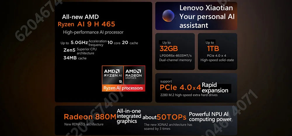 Lenovo Xiaoxin Pro16GT  AI9 H 365/ Xiaoxin Pro16GT 2026 AI9 H 465 32GB 1TB 16inch 2880x1800 120Hz