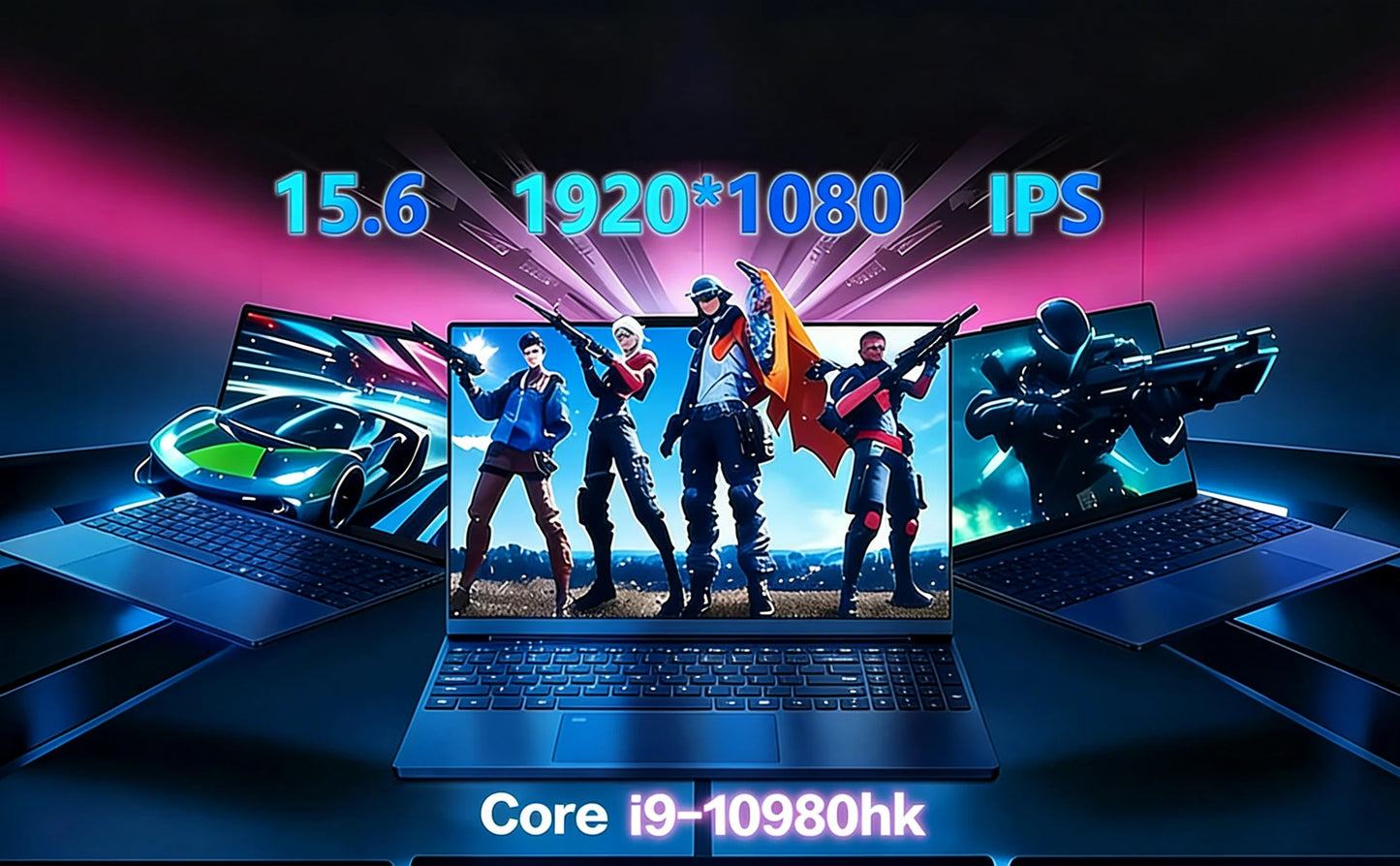 Intel i9-10980HK Gaming Laptop 16GB RAM 1TB M.2 SSD Windows 11 Pro Office Study Portable Notebook Computer