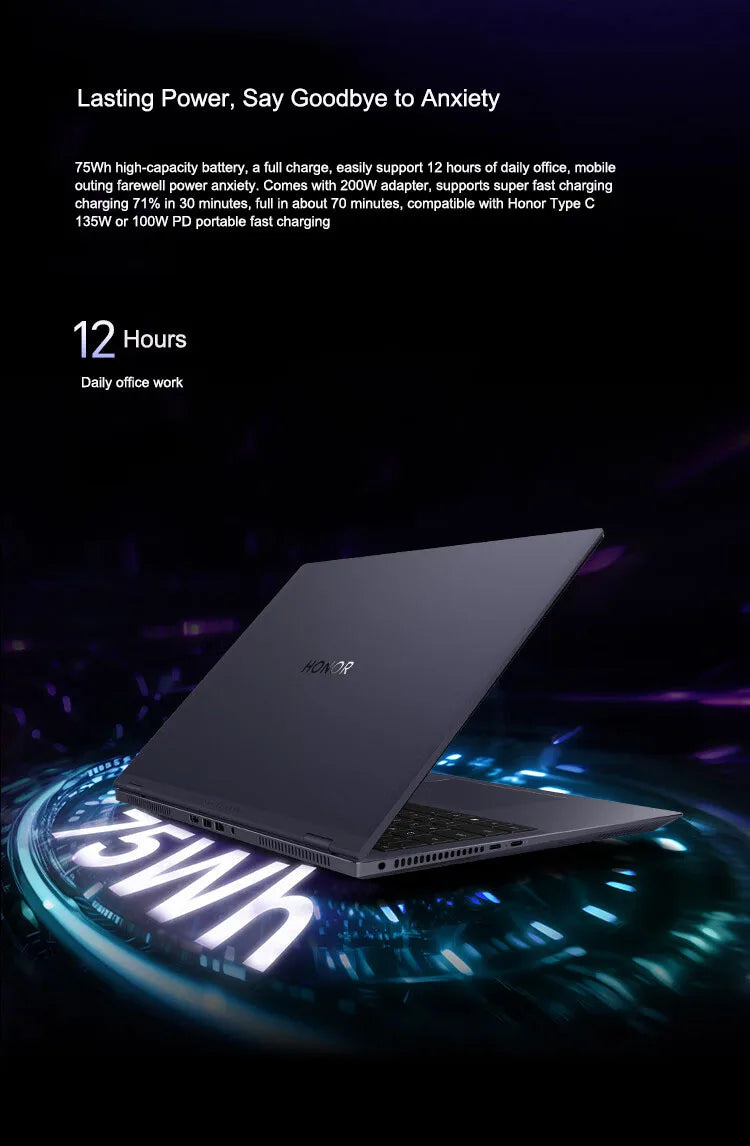 Honor Laptop MagicBook Pro 16 16-inch 2024 Intel Core Ultra5 16GB/24GB 1TB/2TB 165Hz 3K high-brush gaming screen laptop
