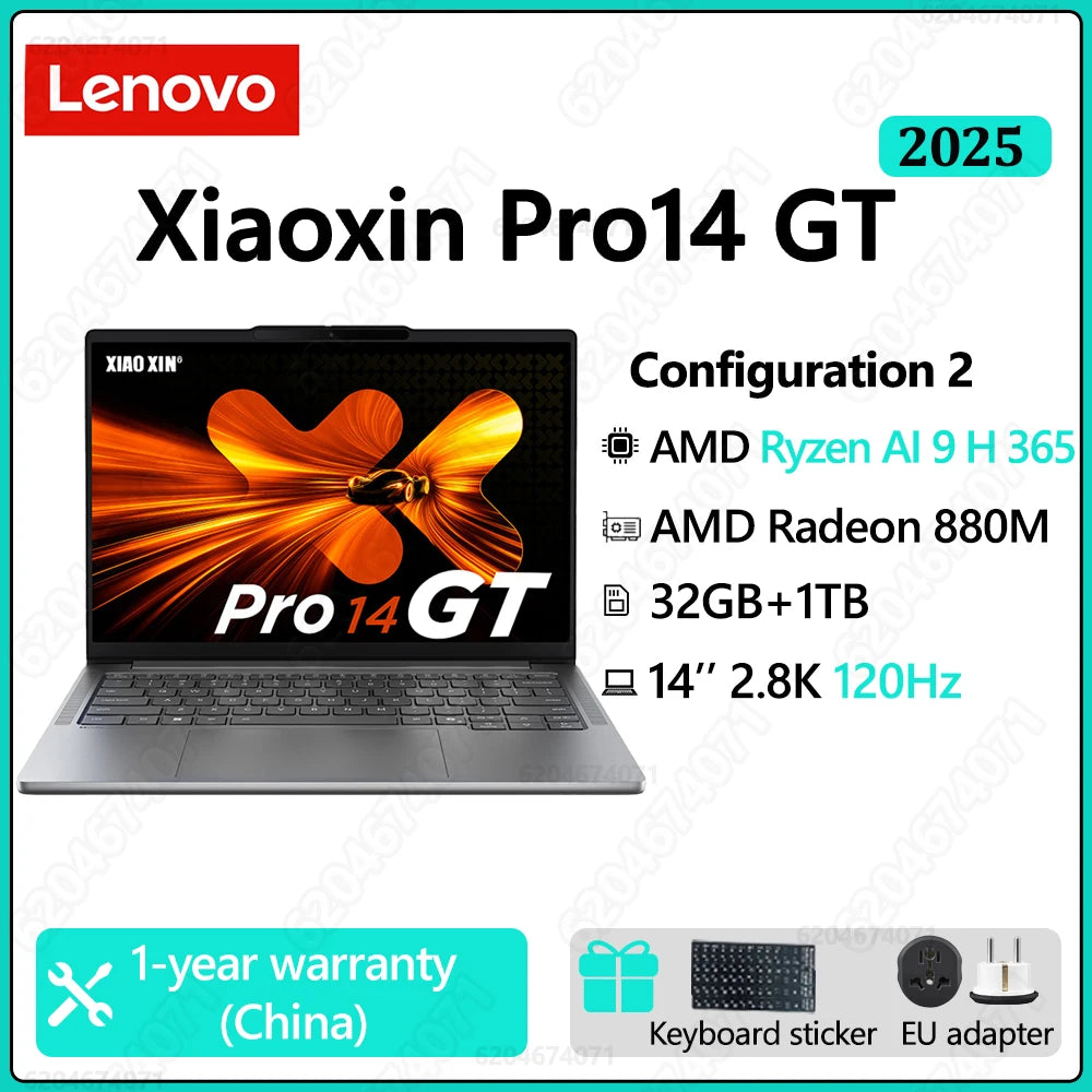 Lenovo Xiaoxin Pro14 GT 2025 AI7 H 350/ AI9 H 365 32GB LPDDR5X 1TB 14inch 2.8K 120Hz