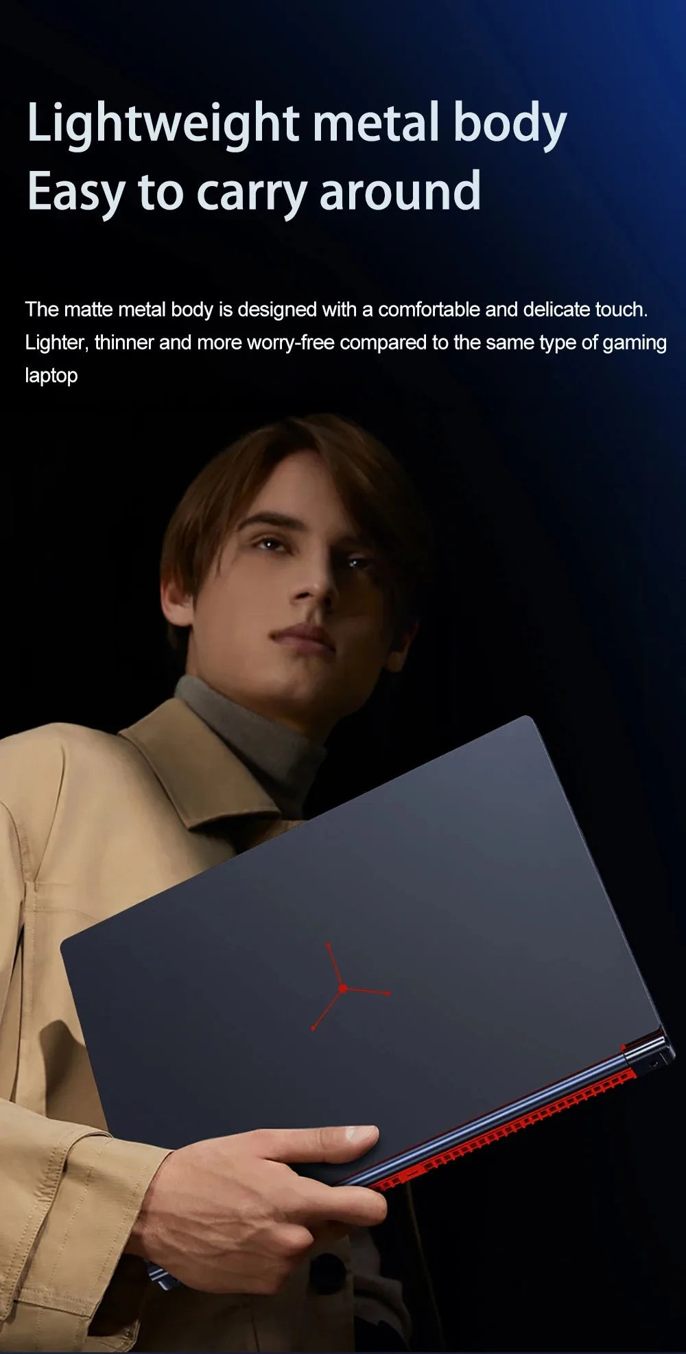 YSJMNPC Gaming Laptop Computer Intel Core i7-8750H GTX1650 4G 16.1 Inch IPS Screen144Hz RAM Max 64GB 2*DDR4 2*M.2 NVMe Windows11