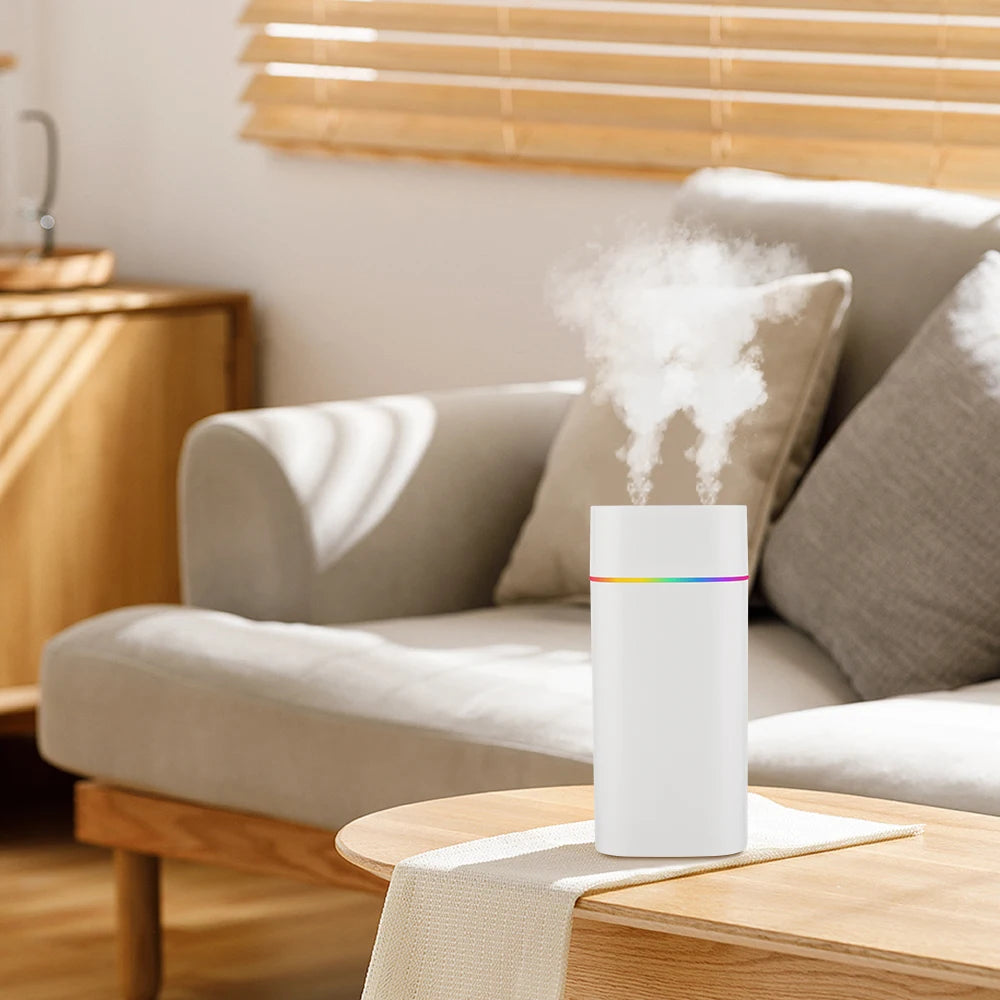 330/600ml Air Humidifier Double Spray Port Essential Oil Aromatherapy Diffuser Mute Atomizer Colorful Lights For Home Office Car