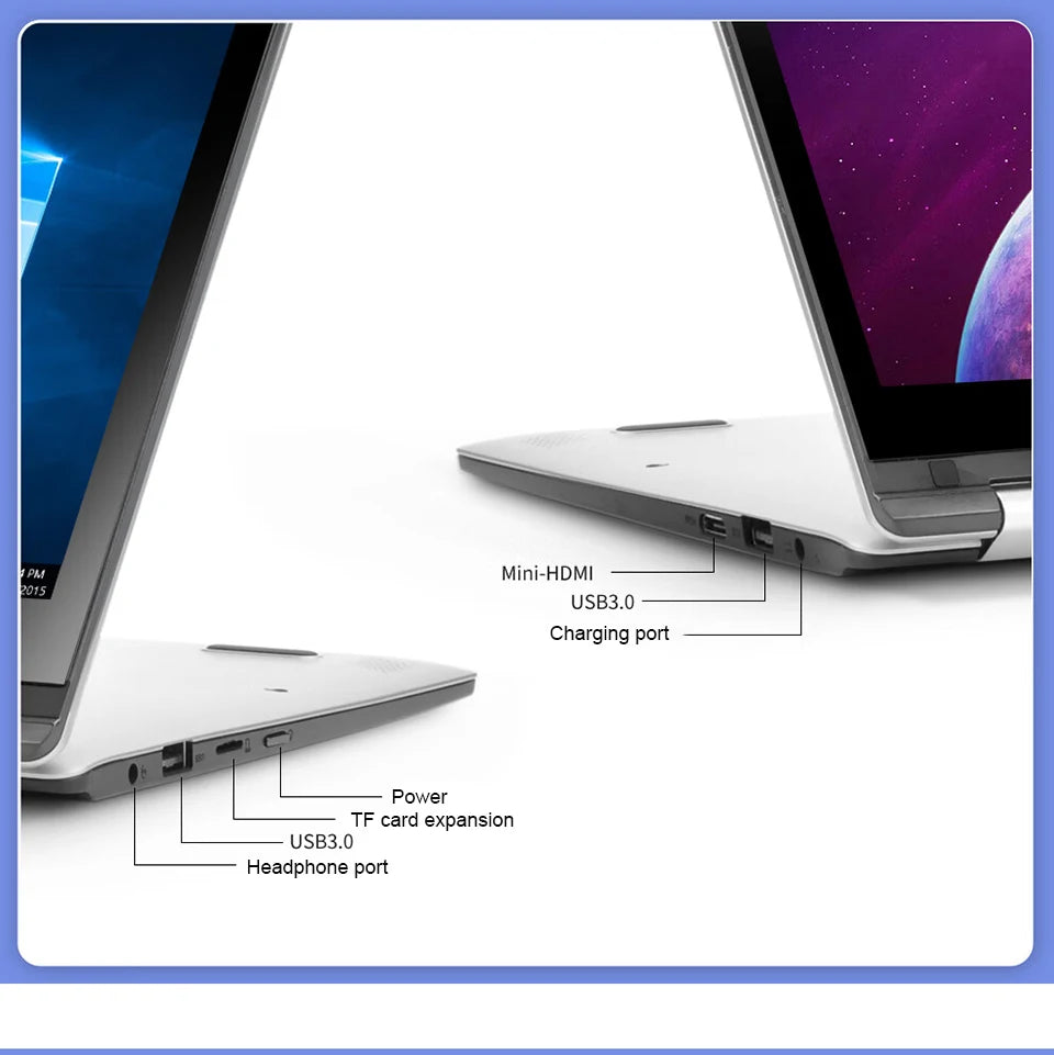 2 in 1 Laptop Computer Touch Screen 11.6" Intel Core i7-8500Y 8GB 1TB 2TB SSD Windows 11 Office Portable PC 360° Flip Notebook
