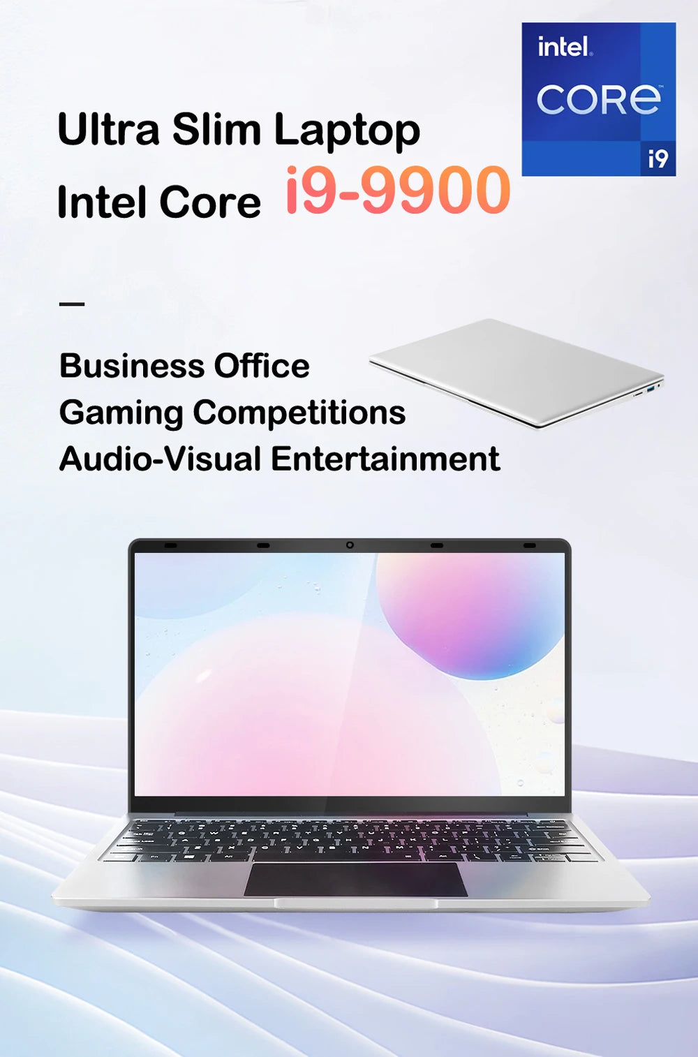 LENO 15.6" Laptop Intel Core i9 9900 32GB 1TB/2TB 1920*1080HD Windows 11 Gaming Computer PC Gamer office Ultra Slim Notebook