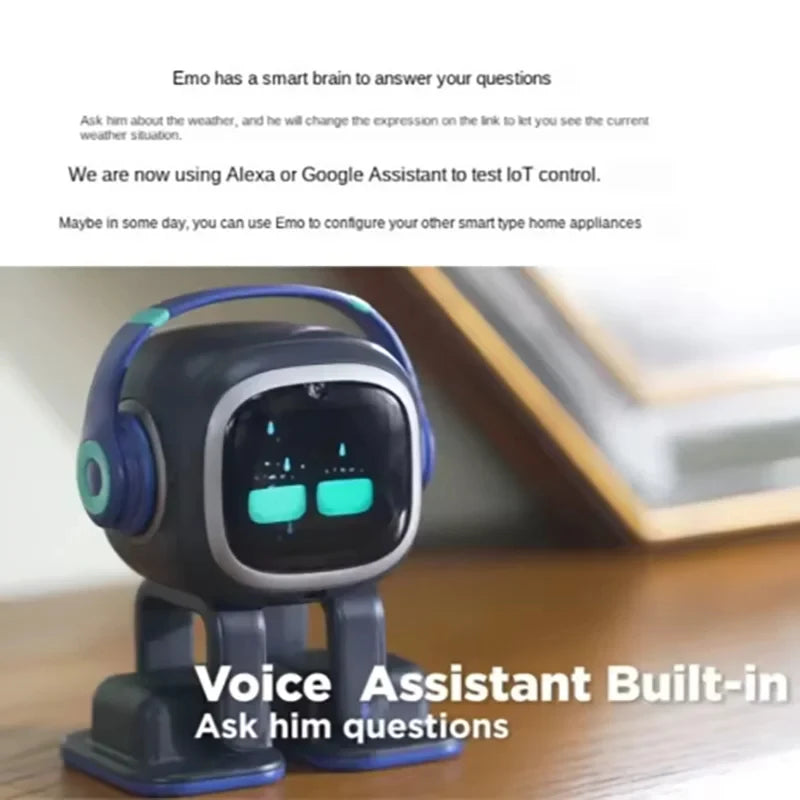 2026 Emo AI Desktop Robot Companion | Features voice interaction, facial recognition, music playback, and dancing capabilities