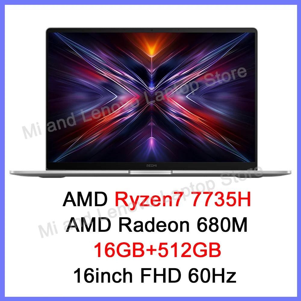 Xiaomi REDMI Book 16 2025 AMD R7-7735H 16GB+512GB 16inch FHD 60Hz Screen