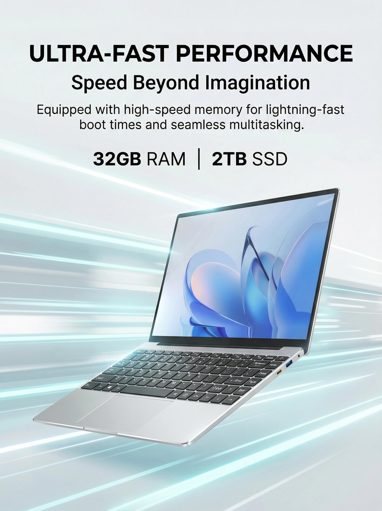 New Ultra Slim 14.1 Inch Laptop Intel Core I3-6100U 32GB RAM 2TB SSD 1920*1080 FHD Display Windows 11 Pro Office Study Computer