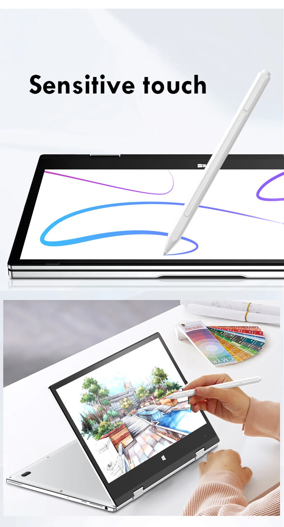 2 in 1 Laptop Computer Touch Screen 11.6" Intel Core i7-8500Y 8GB 1TB 2TB SSD Windows 11 Office Portable PC 360° Flip Notebook