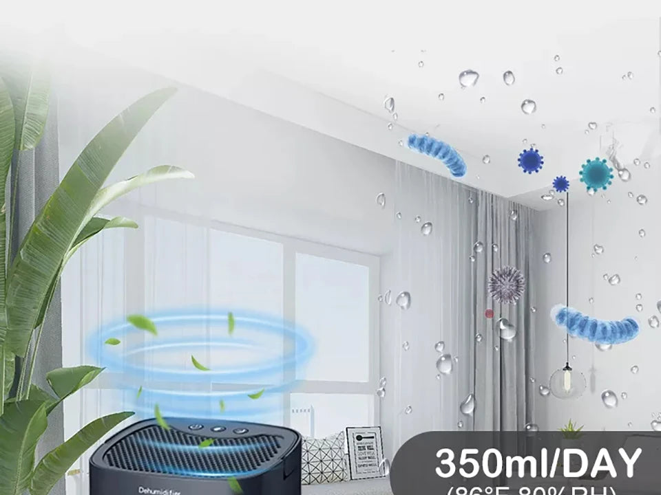 Electric Dehumidifier Moisture Absorbers Air Dryer With 1000ml Water Tank  Air Home Dehumidifier For Basement Bathroom Wardrobe