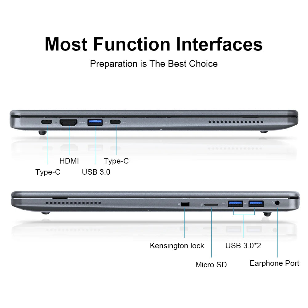 Ninkear A15 Pro Laptop AMD Ryzen 5 7430U 16 inch 120Hz 2560*1600 Display Screen 16GB 1TB Fingerprint Unlock Notebook Computer